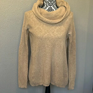SAKS FIFTH AVENUE cashmere split back turtleneck sweater